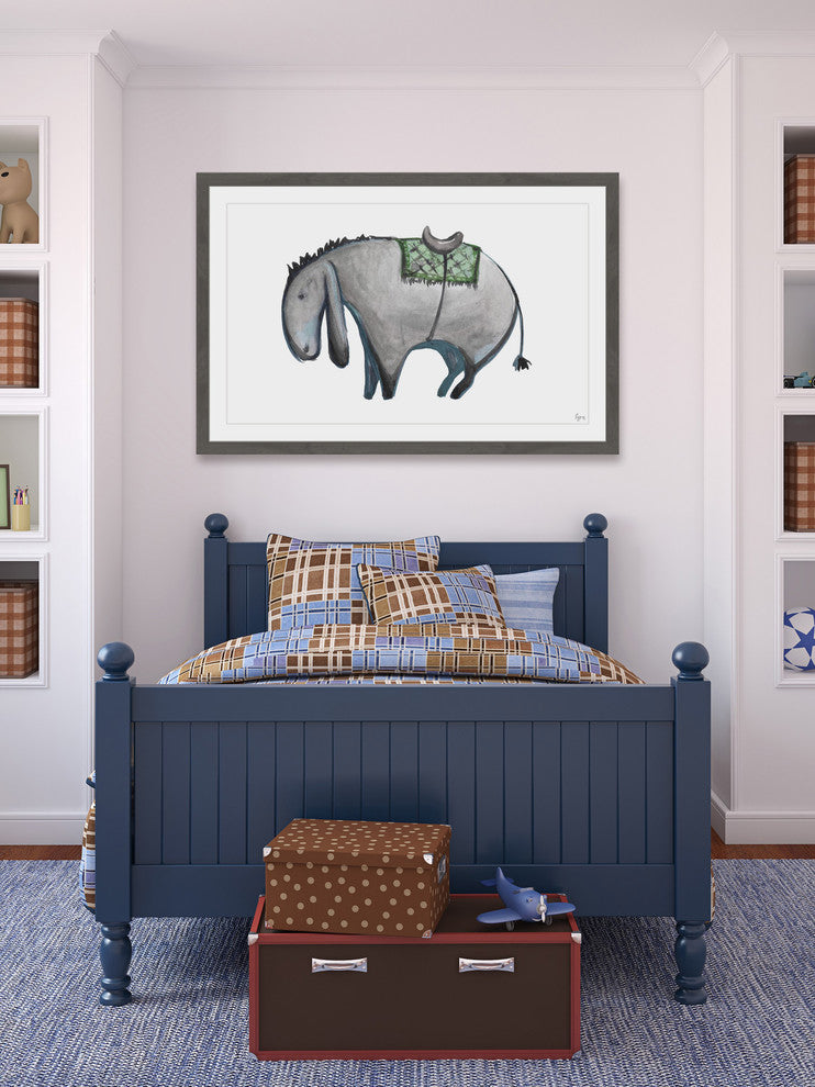 "El Burro" Framed Painting Print, 30"x20"