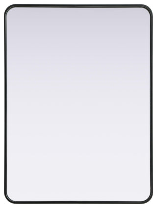 Home Living Contour Metal Rectangle Mirror 30x40, Black