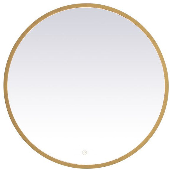 Modern Brass Led Mirror