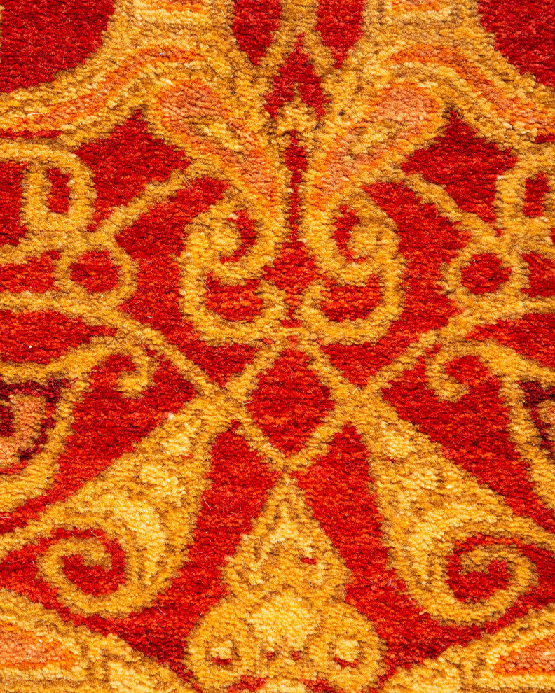 Mogul, One-of-a-Kind Hand-Knotted Area Rug Orange, 2' 7" x 10' 3"