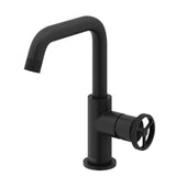VIGO Cass 9" H Single Handle Single Hole Bathroom Faucet, Matte Black, Without Extras