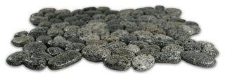 Glazed Speckled Pebble Tile: 12x12 mesh-backed, for showers, patios