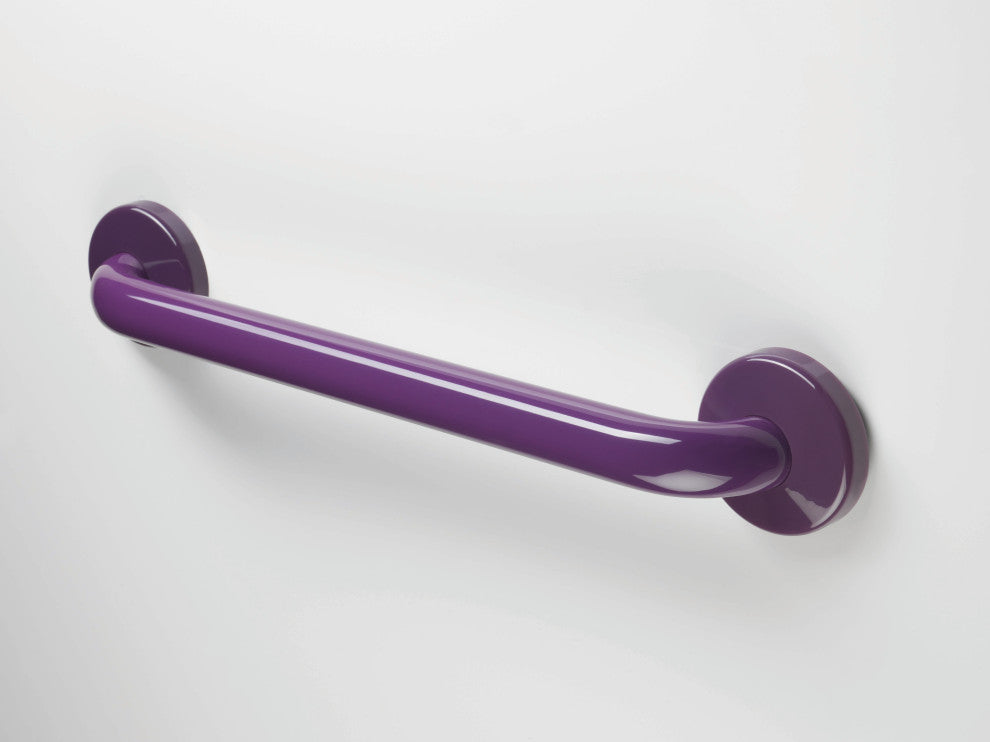32 Inch Grab Bar With Safety Grip, Wall Mount Coated Grab Bar, Prune