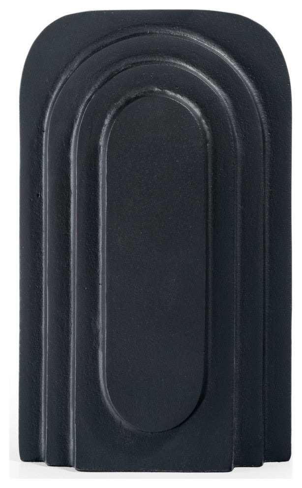 Calyx Metal Table Vase, Large Black