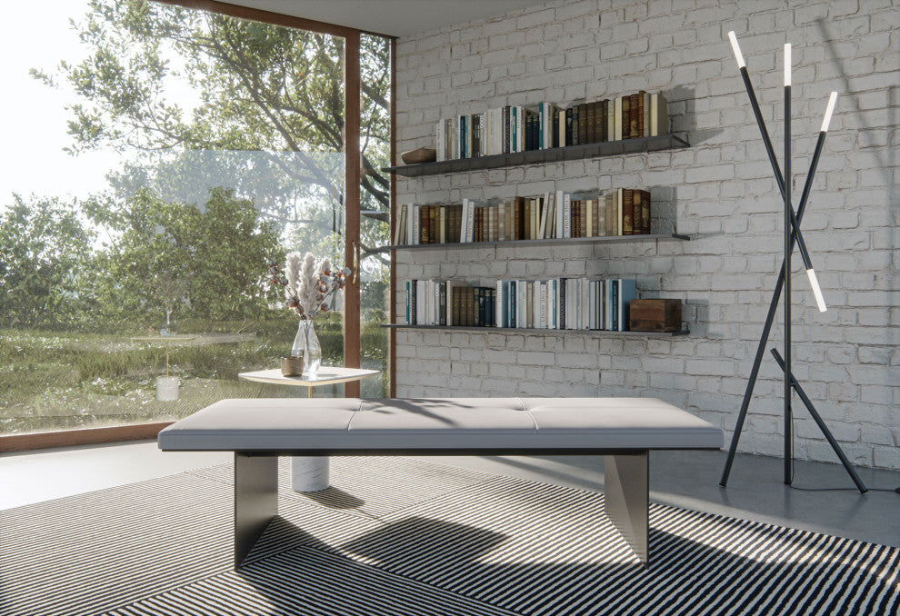 Chambers Bench, Pearl Gray Leather