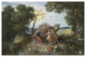 "Landscape with Allegories of the Four Elements" Paper Art, 62"x42"