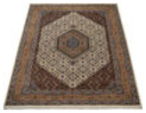 Hand Knotted Nir Wool Area Rug Oriental Cream