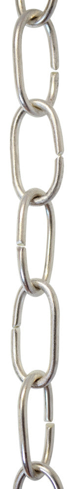 Brass Small Loop Chandelier Chain, 3', Matte Silver, U25