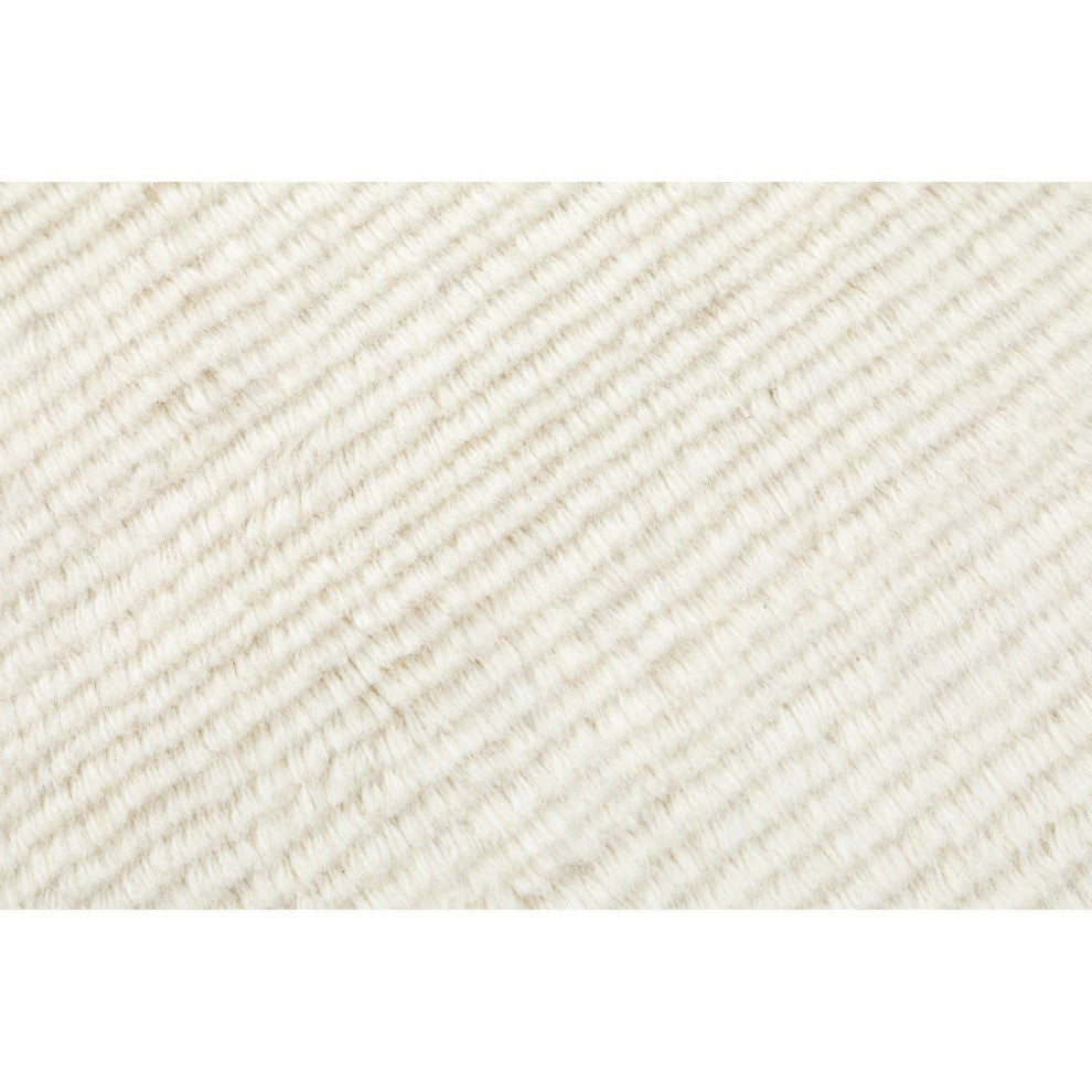 Bliss Solid Area Rug, Ivory, 7'9"x9'9"