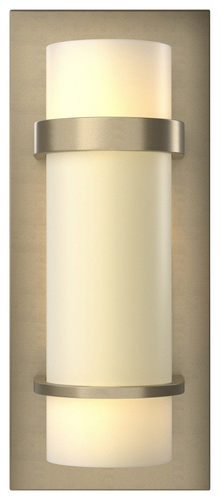 Banded Sconce, Soft Gold Finish, Opal Glass