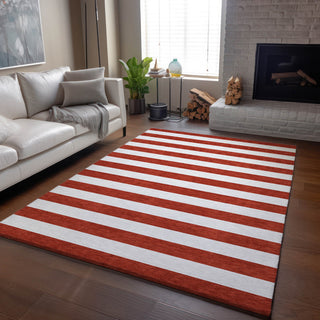 Premium Machine Washable Mayfield AMF528 Red 3' x 5' Rug
