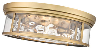 Zlite 493F4-RB 4-Light Flush Mount, Inner Clear Water & Outer Clear