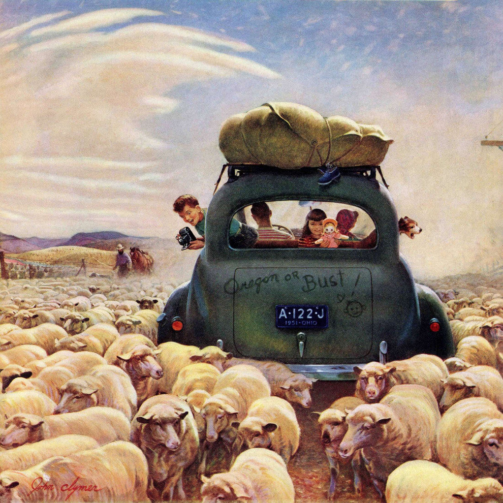 "Oregon or Bust" Painting Print on Canvas by John Clymer
