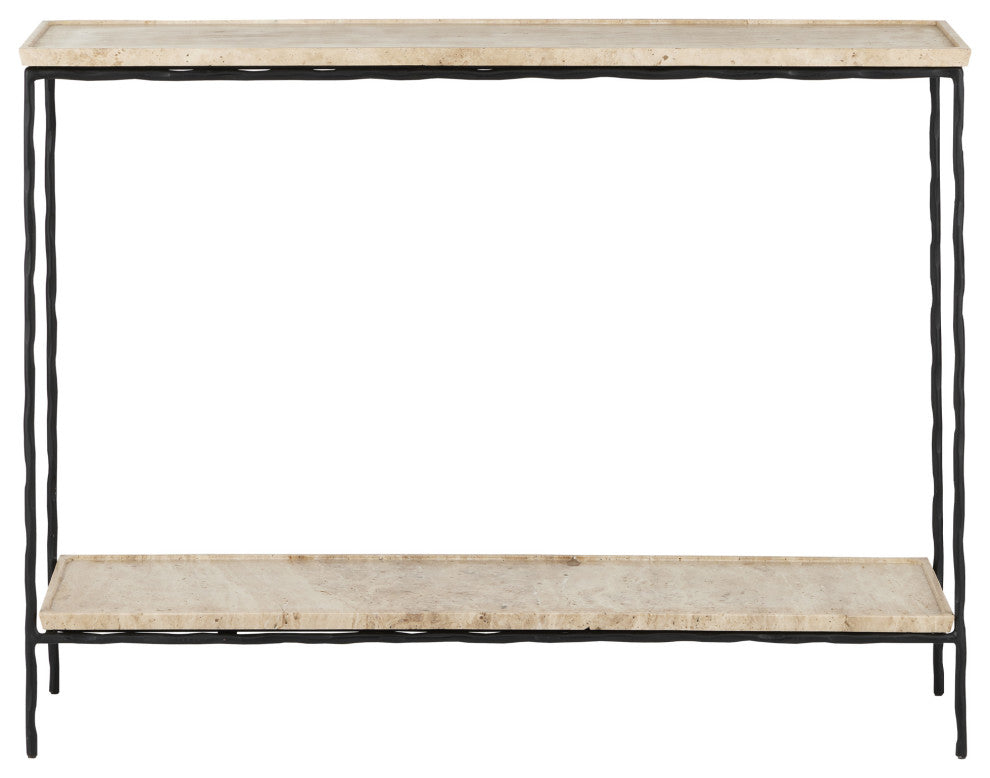 Boyles Travertine Console Table