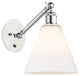Innovations 317-1W-WPC-GBC-81 1-Light Sconce, White and Polished Chrome