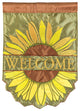 Welcome Sunflowers Flag, Polyester, Garden