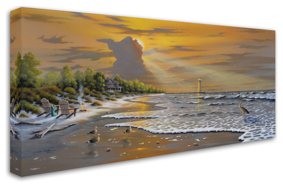 Geno Peoples 'Seaside Reflections' Canvas Art, 32x16