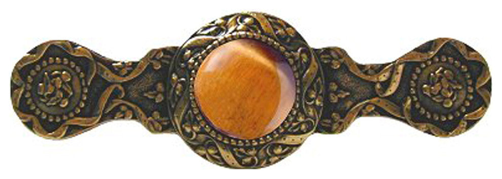 Victorian Jewel Pull 24K Gold Finish/Tiger Eye