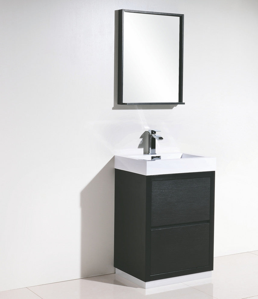 Bliss 24" Free Standing Bathroom Vanity, Black