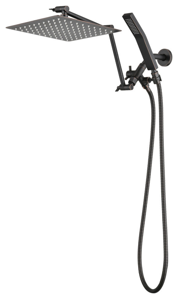Shower Head Combo with Handheld and 16" Adjustable Extension Arm , Oil-Rubbed Bronze