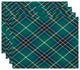 Mad for Plaid 18"x14" Navy Blue Holiday Print Placemat, Set of 4