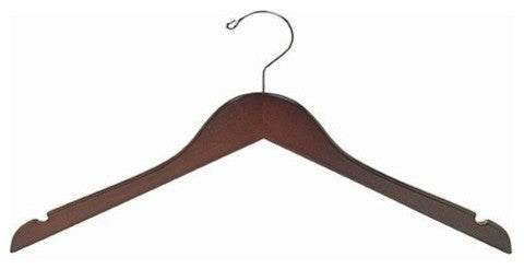 Petite Size Wooden Dress Hanger, Set of 25