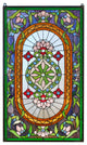 20" x 34.25" Large Handcrafted glass window panel QA154