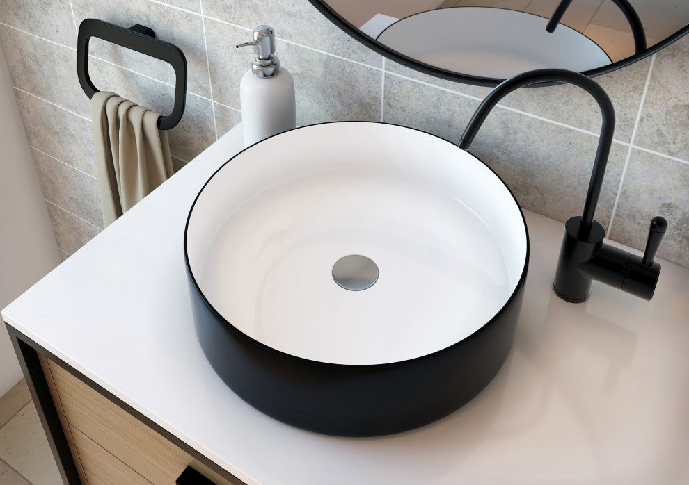 Henna Over the Counter Vessel Ceramic Basin Sink