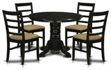 Shpf5-Blk-C 5 Pc Dining Room Set For 4-Dining Table And 4 Dining Chairs