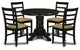Shpf5-Blk-C 5 Pc Dining Room Set For 4-Dining Table And 4 Dining Chairs