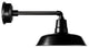 14" Vintage LED Barn Light With Metropolitan Arm, Matte Black