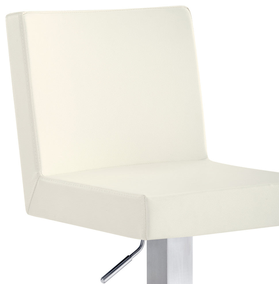 Legacy Contemporary Swivel Barstool in Brushed Stainless Steel