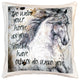 Leonardo's Dogs Do Unto Your Horse Stallion Throw Pillow