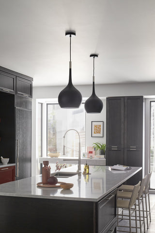 Hinkley Ziggy 23" Medium Pendant Light, Black + Polished Nickel accents