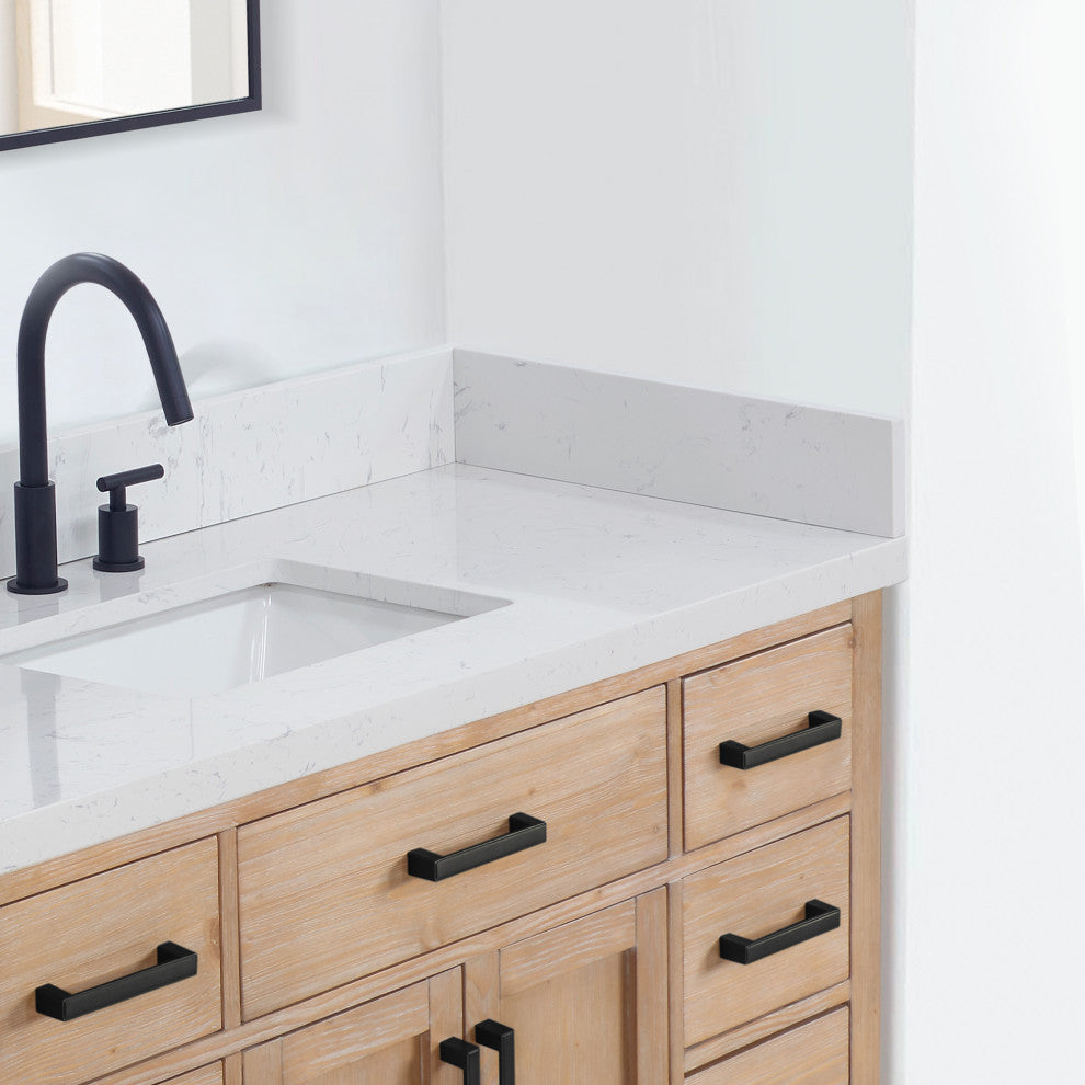 Engineered Stone Vanity Sidesplash, Aosta White