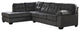 Ashley Accrington 2-Piece RAF Sofa Sectional in Granite Microfiber