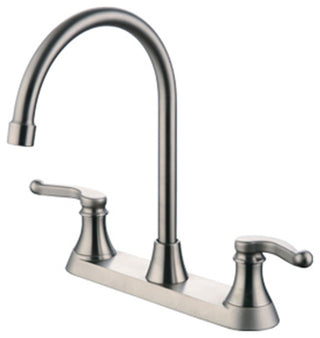 Two Handle Kitchen Faucet in Brushed Nickel Finish