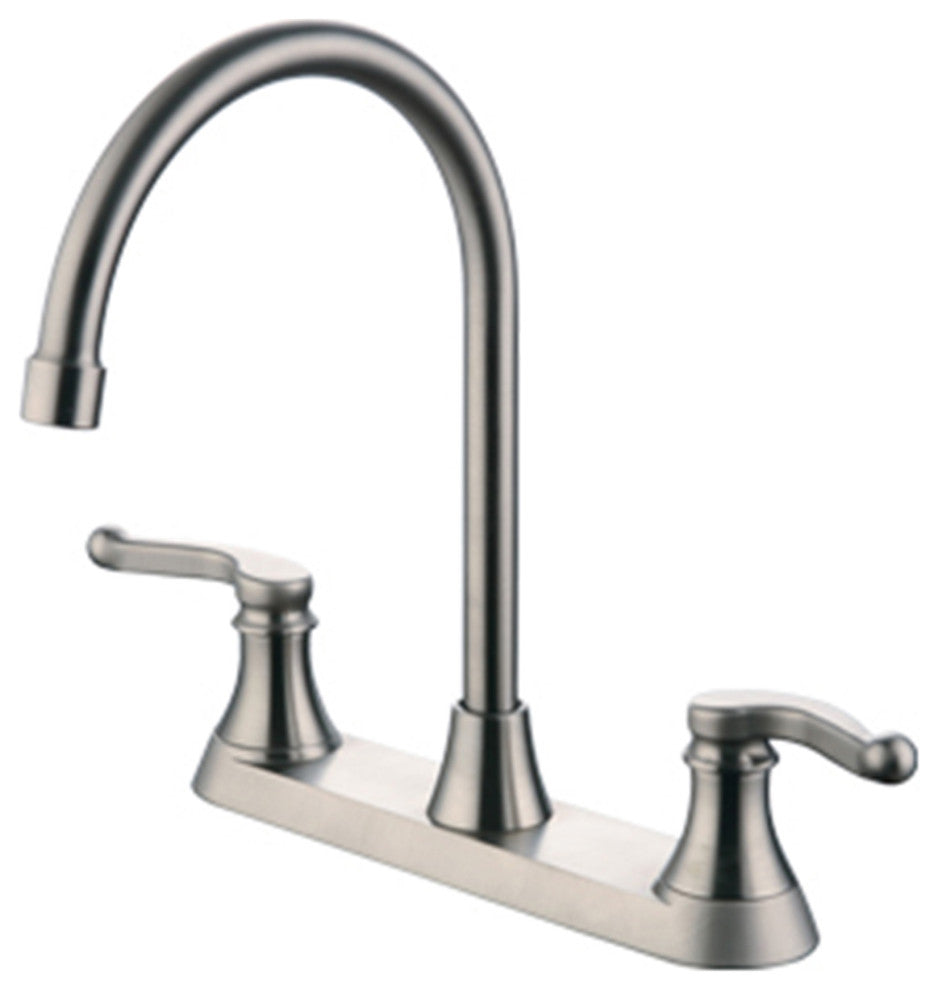 Two Handle Kitchen Faucet in Brushed Nickel Finish