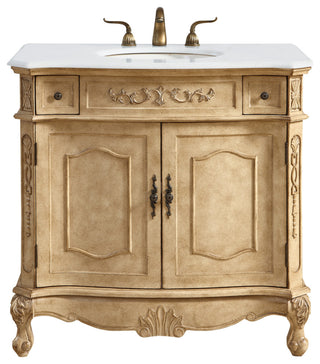 36" Single Bathroom Vanity, Vintage Mint