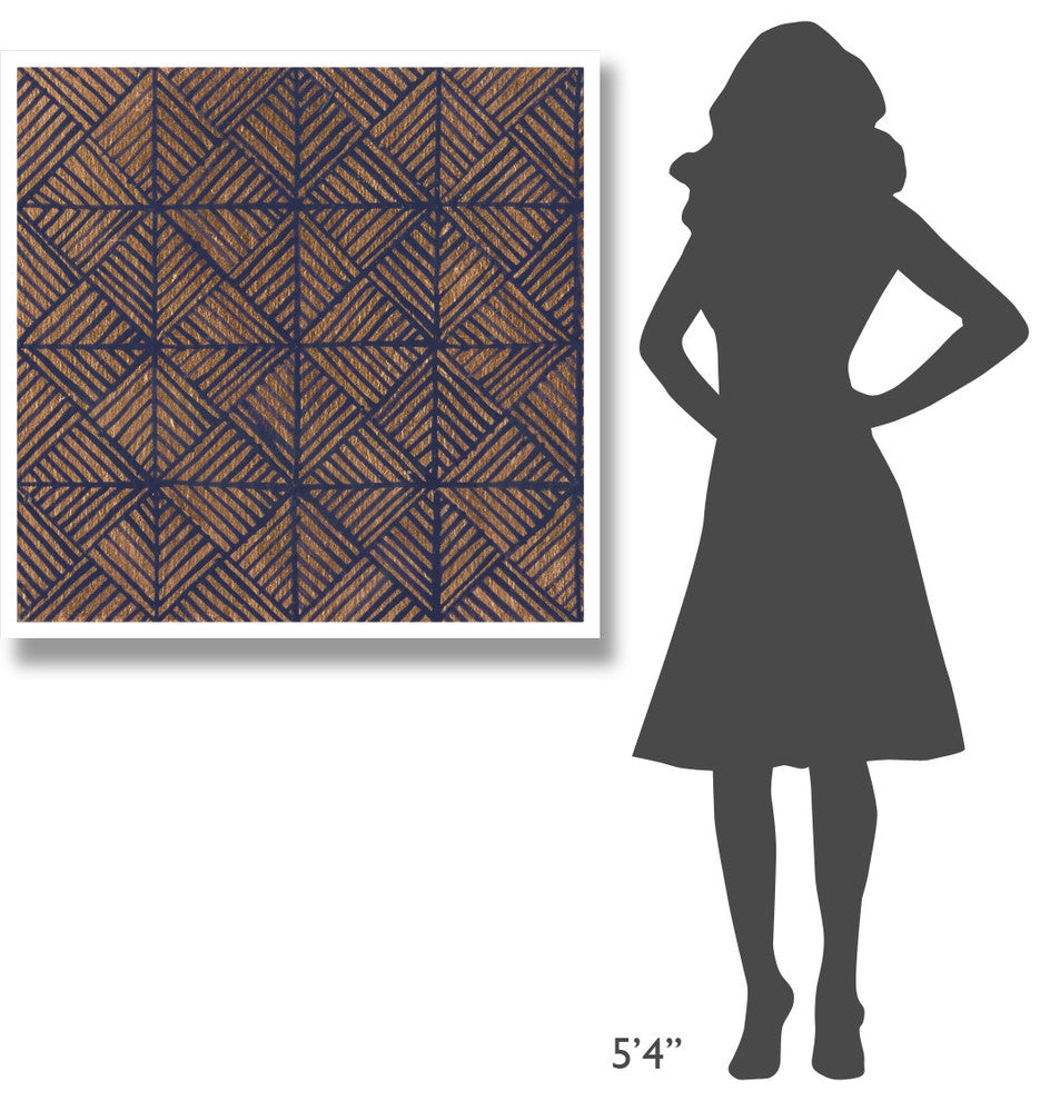 "Copper Pattern II" Digital Paper Print by Kathrine Lovell, 38"x38"