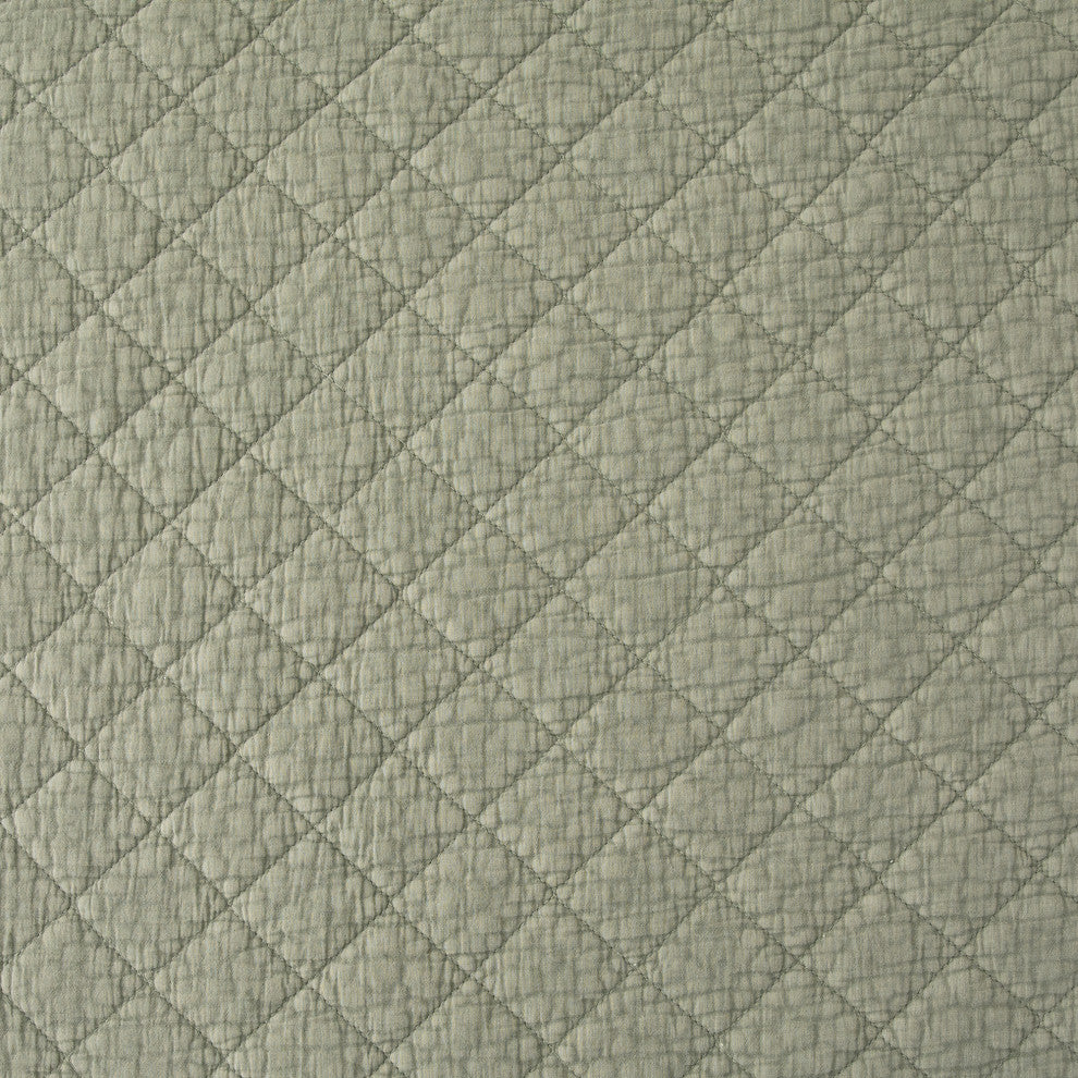 Stonewashed Cotton Gauze Quilt Set, 3-Piece, Celadon, Full/Queen