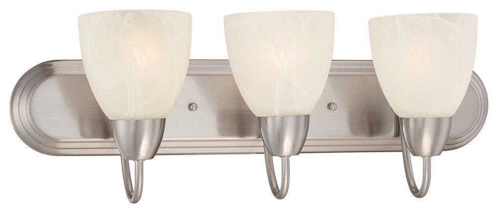 Torino 3-Light Bath Bar, Brushed Nickel