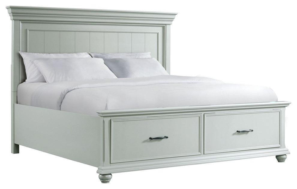 Picket House Furnishings Brooks Platform Storage 5PC Bedroom Set, Grey