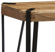 Ryegate Natural Live Edge Solid Wood With Metal End Table, Natural