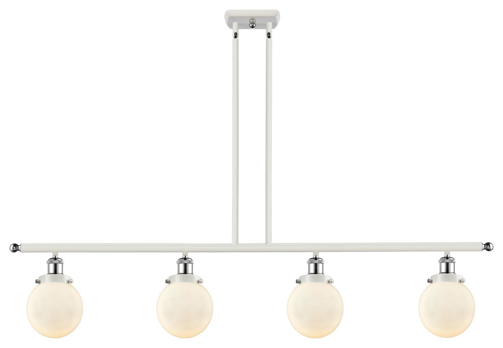 Innovations 916-4I-WPC-G201-6 4-Light Island Light, White, Polished Chrome