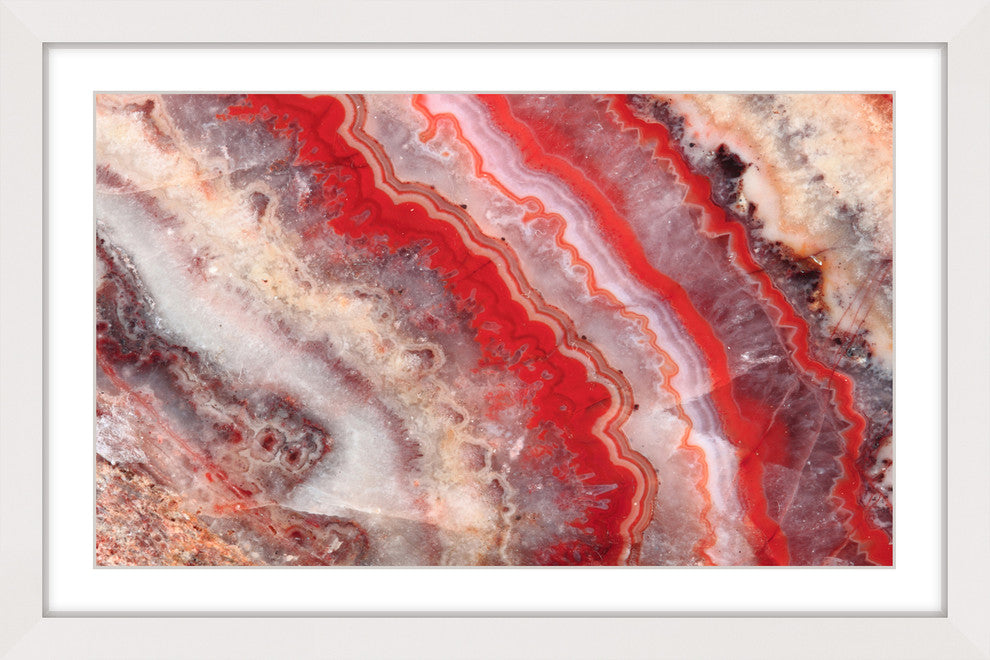 "Red Rhodochrosite" Framed Art Print