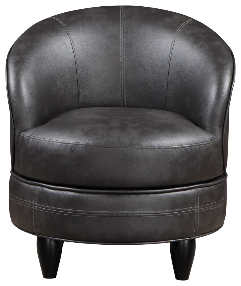 Sophia PU Accent Chair, Gray