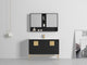 47" Kuro Minimalistic Single Sink Vanity, Dawn Gray, With Medicine Cabinet