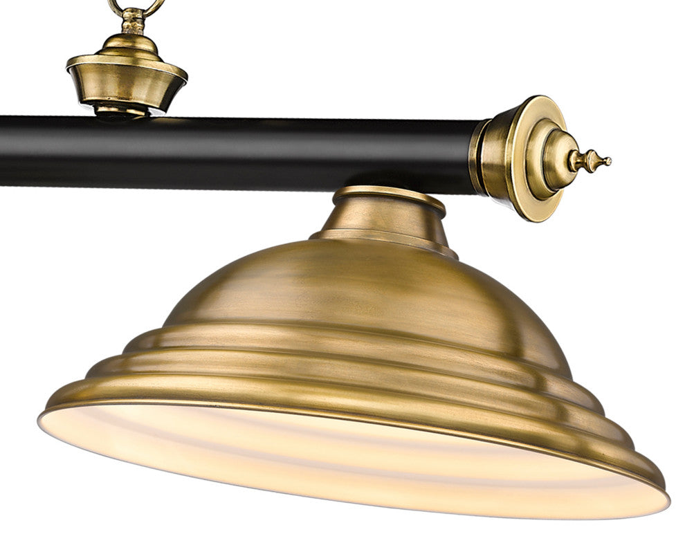 Zlite 2306-3MB-RB-SRB 3-Light Billiard, Rubbed Brass