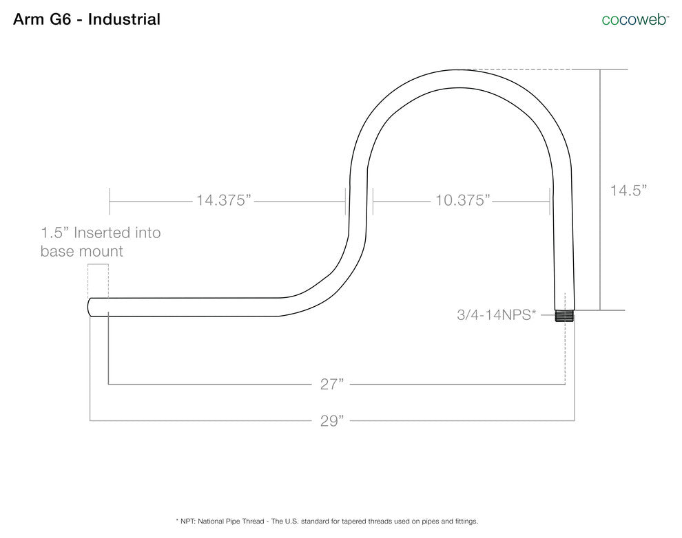16" Iris LED Wall Light With Industrial Arm, Solid Copper